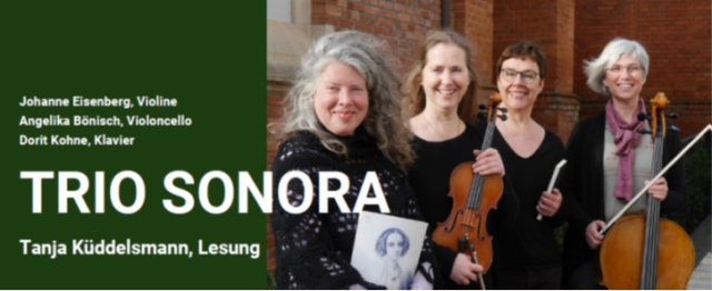 „Frauen aller Zeiten wohnen in mir": Musik und Wort aus Frauenhand mit dem Trio Sonora und Tanja Küddelsmann (offen für alle)
