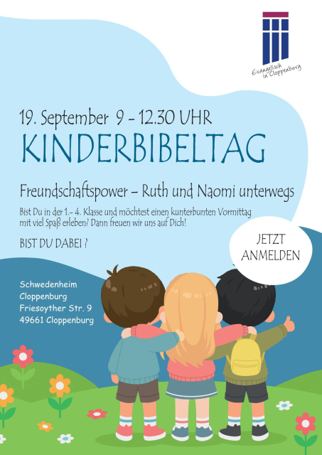 Kinderbibeltag "Freundschaftspower - Ruth und Naomi unterwegs" (Anmeldung erforderlich)