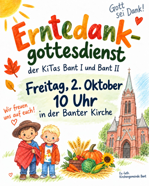 Erntedankgottesdienst der KiTas Bant I und Bant II