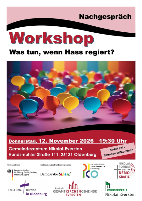 Workshop - Was tun, wenn Hass regiert