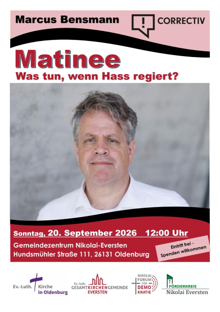 Was tun, wenn Hass regiert? Eine Matinee mit Marcus Bensmann